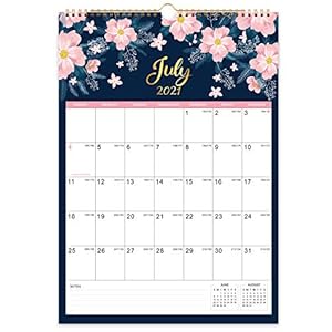 2021-2022 Wandkalender Blauw Roze