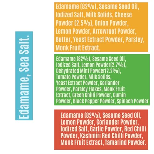 Image of The Drill Roasted Edamame Beans Assorted Flavours | High Protein Snack | 30g x 6 Packs | 70g Protein | Roasted Not Fried