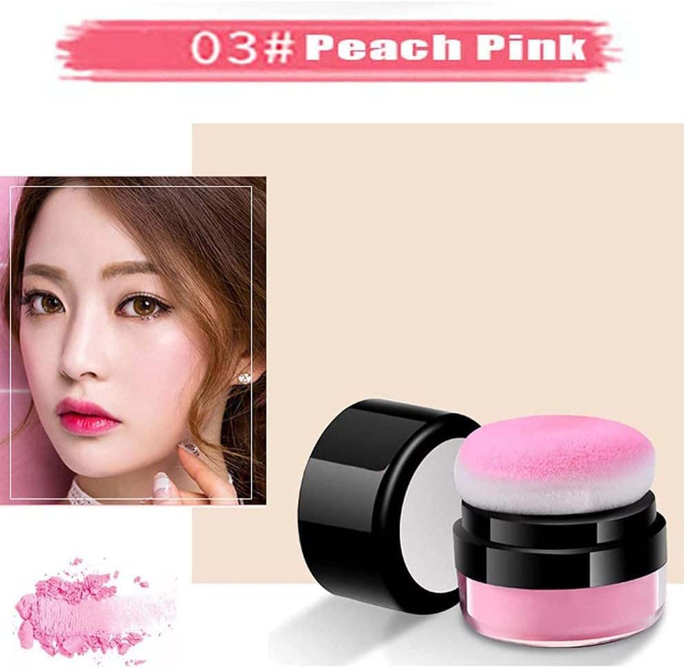 Easy-dab Air Cushion Cheek Blush,Loose Powder Blush Air Cushion Blush,Blush with Soft Mushroom Puff Long-wearing Matte Face Blusher Makeup (4PC) - Image 6