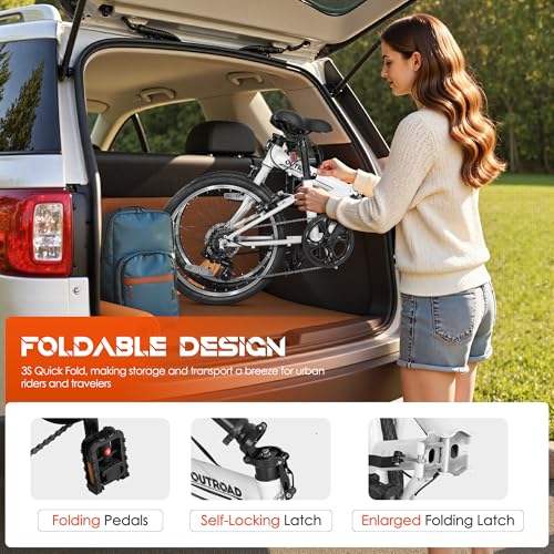 20 inch Folding Bike, Foldable Bicycle for Adults with 7
