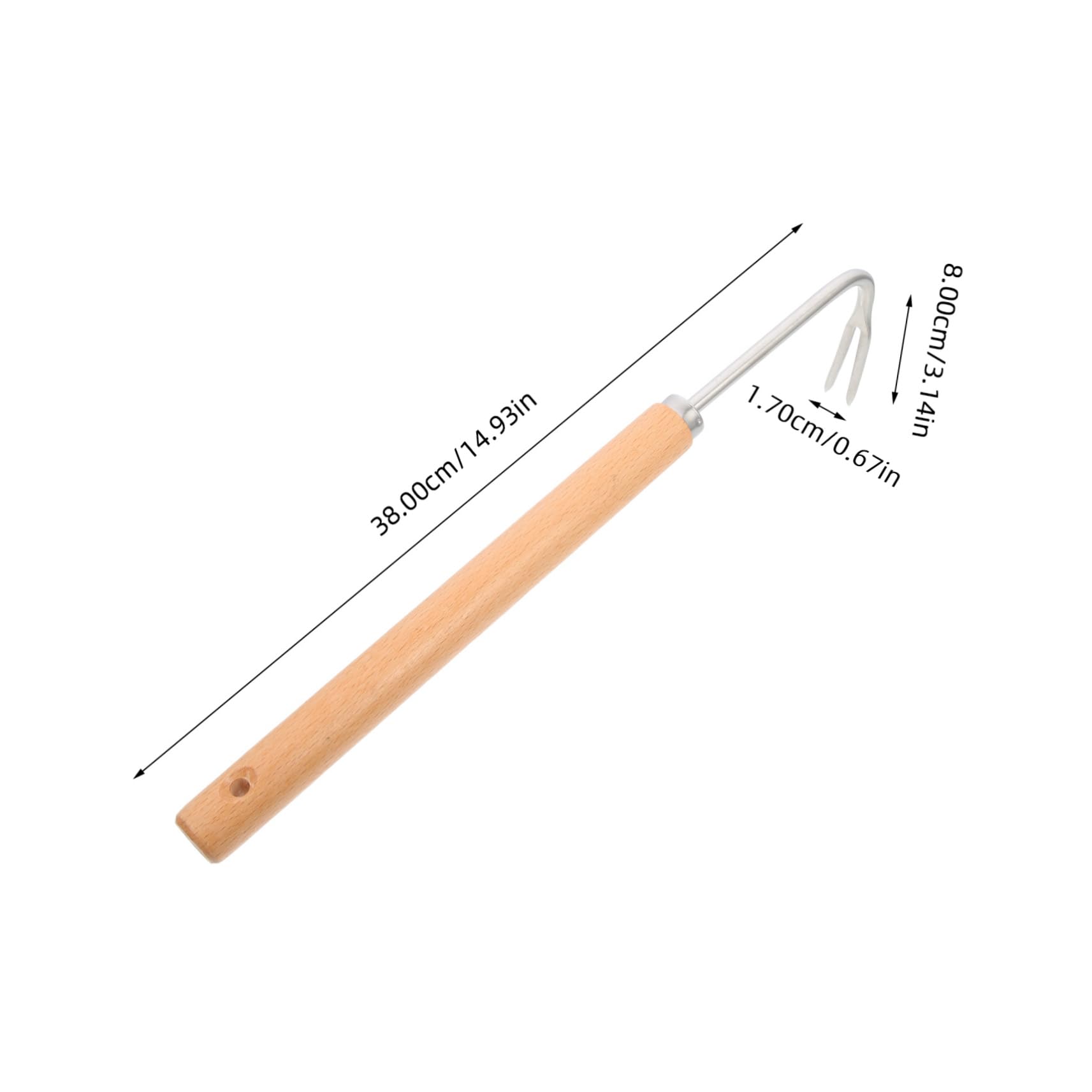 TOYANDONA 3 Stück Handwerkzeug für Garten Multifunktionaler Unkrautstecher mit Ergonomischem Buchenholzgriff für Entfernen von und Wurzeln Schwerem Boden