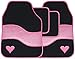 Produktbild MSA Autoteppich-Set mit Herzmotiv, universal, rutschfeste Rückseite, Pink