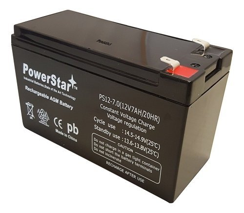 12 Volt 7 Amp Hour Sla Alarm Battery For Np7-12 - 3 Year Free Replacement Warranty Powerstar #TOP3