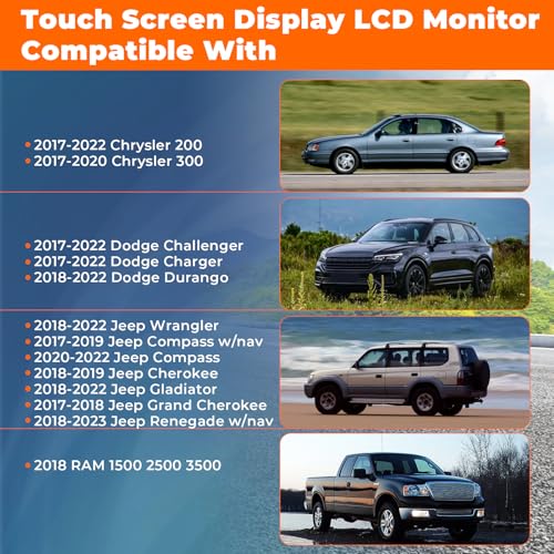 Image of 8.4 inch Uconnect 4C NAV UAQ Touch Screen Display LCD Monitor Replacement for Dodge RAM Jeep Chrysler 2017-2022, Replaces LA084X01(SL)(02)
