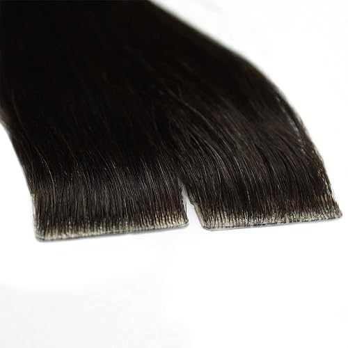 Miniatura 3 de 20 unids x 18 "cinta en la máquina de la PU inyectado invisible sin costuras Remy extensiones de cabello humano #2 color marrón oscuro