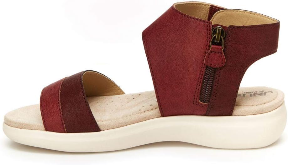 JBU by Jambu Women's Doris Flat Sandal, Cognac, 7 Medium US