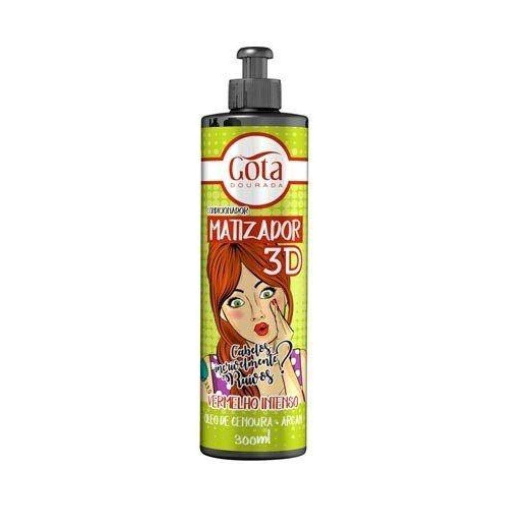 Gota Dourada Acondicionador Matizador 3D Rojo Intenso 300Ml-image