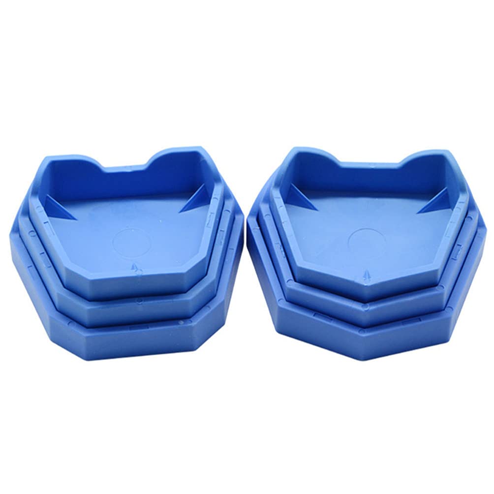 Balacoo 6 Pcs Dental Base Former Kit Dental Lab Model Base Set Plaster Mold Base Former Color Blue (Set)