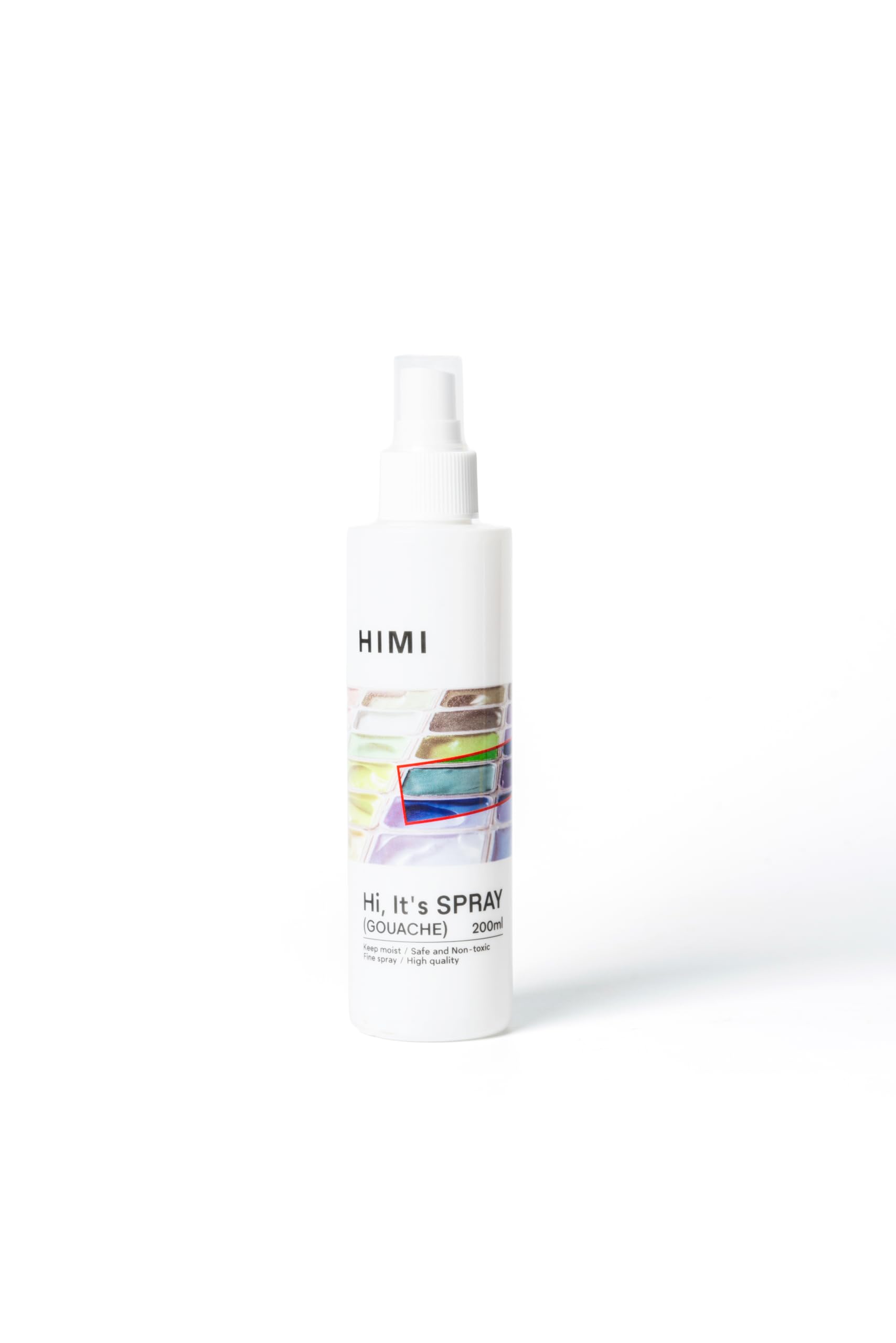 HIMI Gouache Spray de 200 ml, mantiene el gouache húmedo, reactiva, previene bacterias, suministros de arte para artistas, principiantes, colores de pintura de larga duración, a prueba de fugas