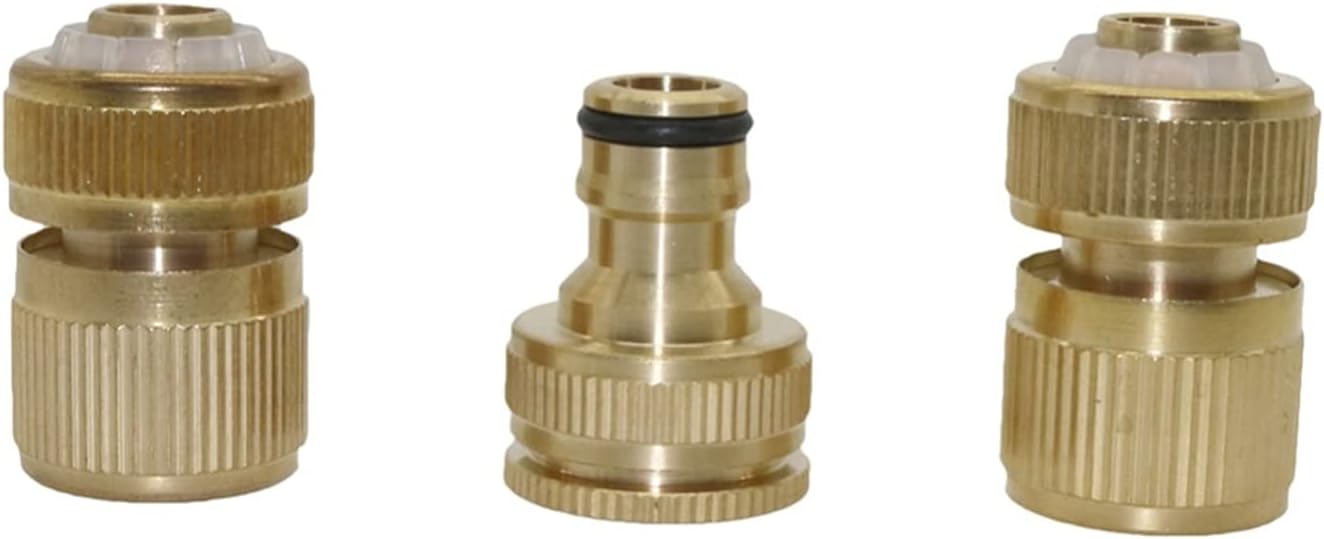 Garden Plumbing Brass Quick Connector Kit Faucet Connector Garden Irrigation Water Pipe Joint Paddock Faucet 1 Set Plumbing Fittings