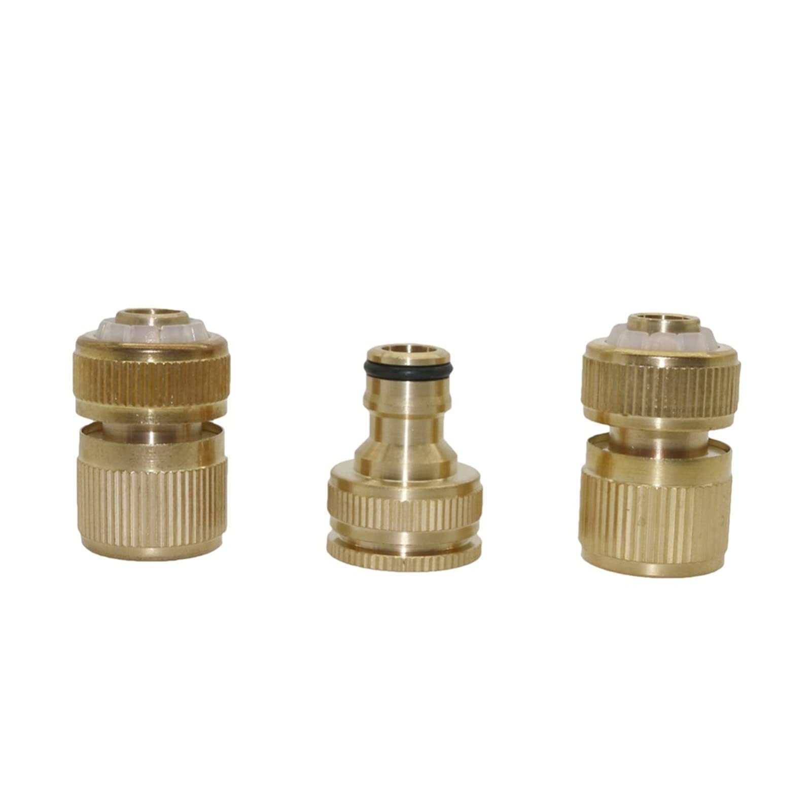 Schlauchverbinder-Adapter, Messing, Schnellverbinder-Set, Wasserhahn, Standard-Anschluss, Gartenbewässerung, Wasserrohr-Gelenk, Paddock, Wasserhahn-Adapter, 1 Set