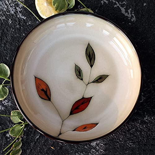 ERoomQ Pasta Bowls Creative Soup Salad Dish Bowl Deep Steak Pasta Plate Fruit Cereal Dessert Plates Mixing Serving Bowls Oven Microwave Safe 8 Inchs Salad Bowls,