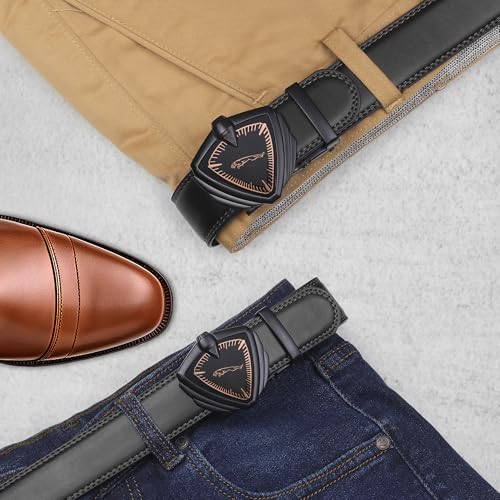 Image of ZORO Men's Vegan Leather Belt for Men, Formal /Casual,Autolock| Fit on up to 38 Inches Waist size (Free Size)