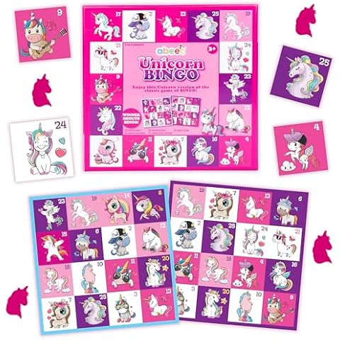 abeec Unicorn Bingo Game for All Ages Cover