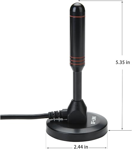 Miniatura 4 de Antena magnética universal para coche con antena magnética Am Fm para radio o coche, 75 Ohm de largo, con base magnética