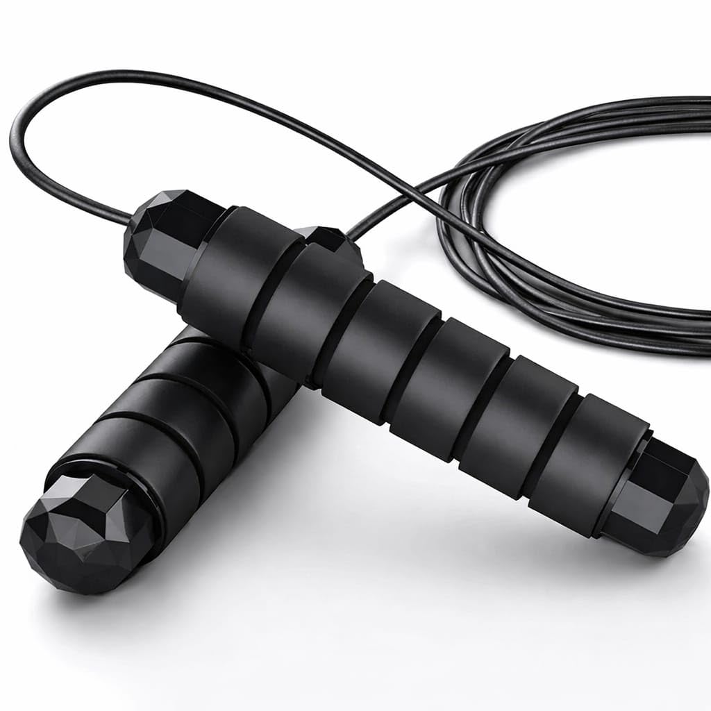 Adjustable Jump Rope | Tangle-Free Steel Wire Speed Rope with Ball Bearings & Foam Handles | Skipping Rope for Cardio, Weight Loss, Fitness, Home Gym & Speed Training for Men & Women-image-41