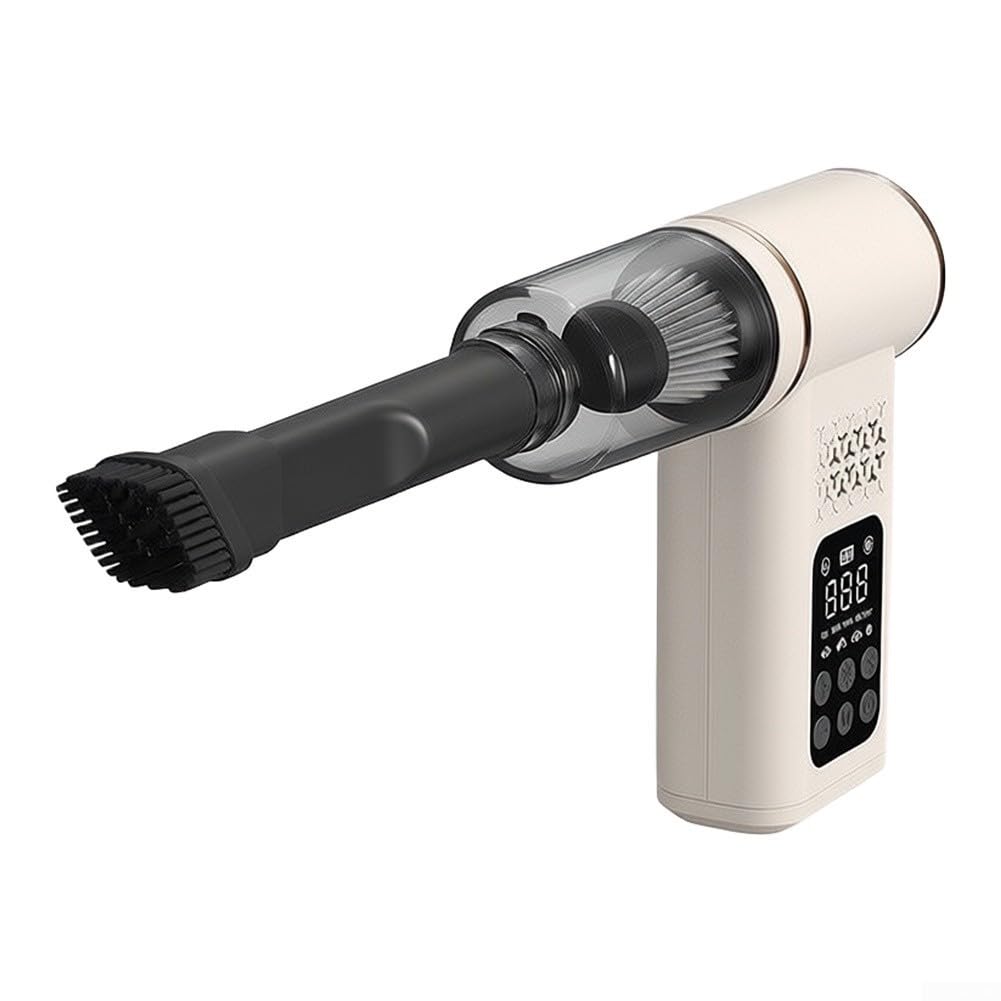 Gonfiatore Digitale Auto 150PSI con Aspirapolvere Integrato(Light Yellow)
