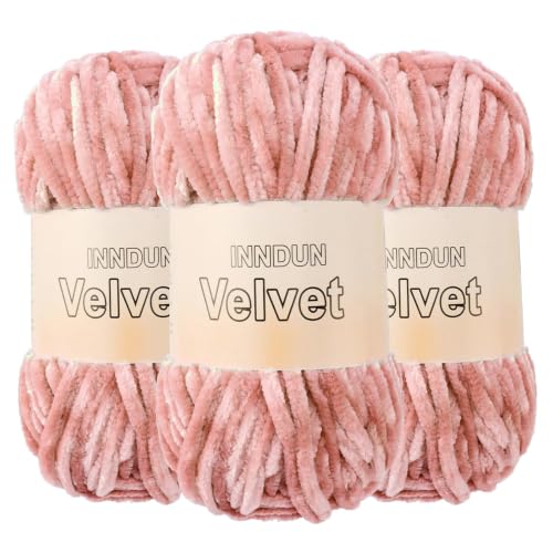 Image of Soft Velvet Chenille Yarn for Crocheting, Super Bulky Yarn for Blankets
