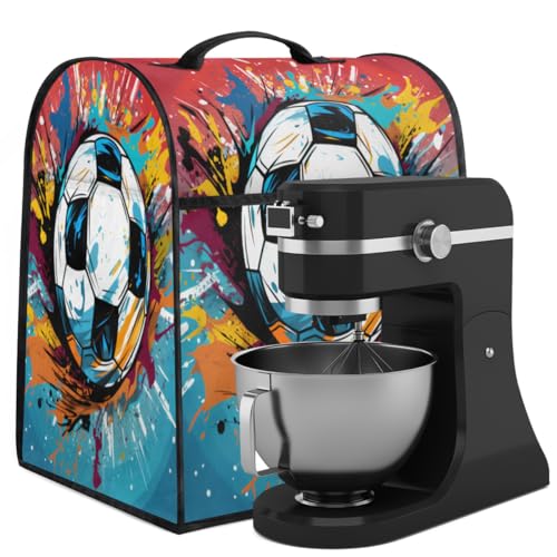 Coffee Maker Cover Graffiti Football Kitchen Appliance Covers Small Appliance Covers Blender Cover Juicer Cover Dust Covers for Kitchen Appliances with Top Handle and Pockets,Washable,C890