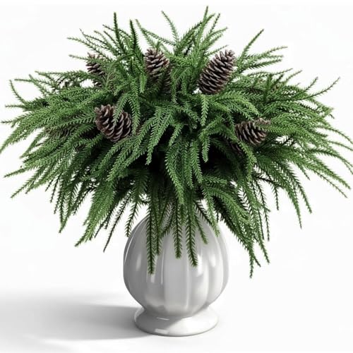 Zeyune 66 Pcs Christmas Norfolk Pine Stems...
