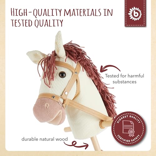 BIECO Habby Horse Ginger | Horse on a Stick | Toy Horse | Hobby Horse Stick | Horse Head | Hobby Horse Realistic Hobby Horse Toy Hobby Horses Horse Toys for Kids Horse Toys Ride on Horse Stick Party - Image 6