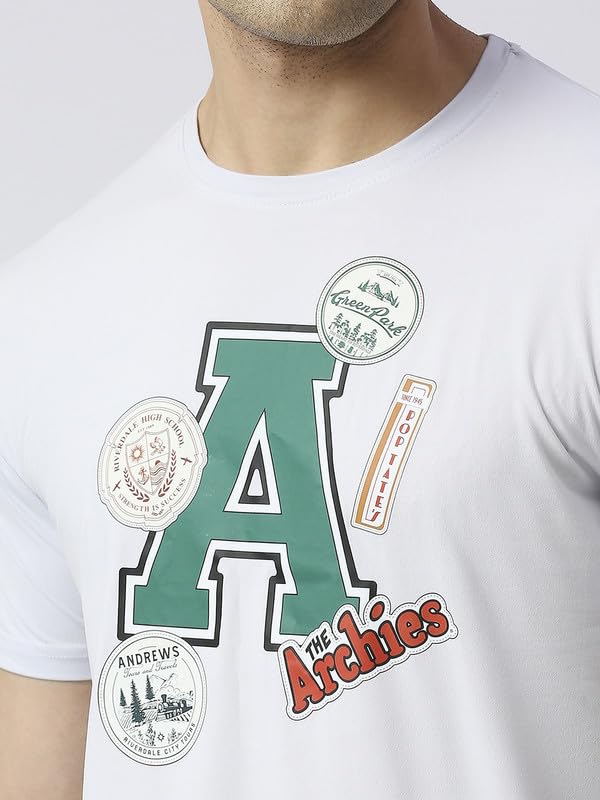 Unirec | The Archies Collection Feather Touch Round Neck Unisex T-Shirt| Recycled Polyester T-Shirt | Moisture & Sweat Absorbent Recycled Plastic Bottles | Durable & Comfortable. 3