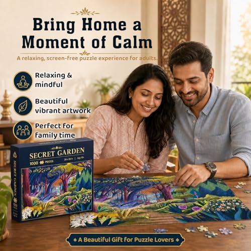 Image of 1000 Piece Puzzle | Puzzles for Adults & Kids | Stress Relief Puzzle Games for Focus and Memory, Gifts for Teenagers (The Secret Garden)