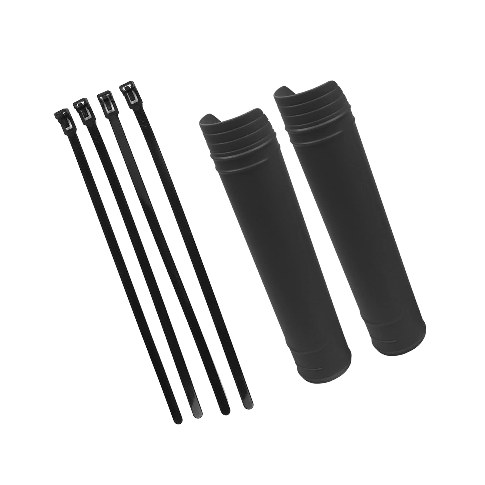Worldmotop 2PCS Dirt Bike Front Fork Boots Shock Covers Protector Motorcycle Shock Absorber Guard Replacement for Yamaha Honda BMW Suzuki Kawasaki (Black)