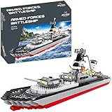 Apostrophe Games Navy Battleship Building Block Set (774 Pieces), Military Building Blocks