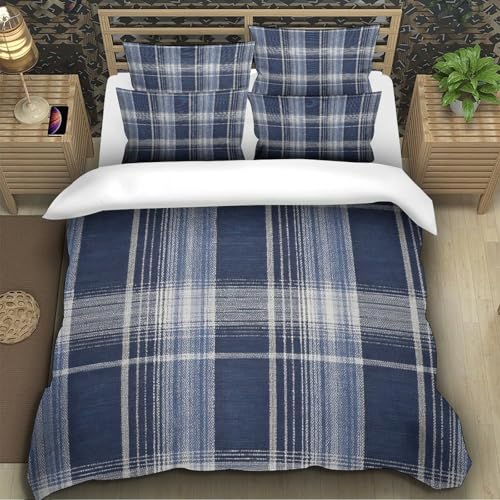 Housse de couette anti-pli en microfibre résistante pour lit simple