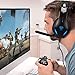 immagine 6Stynice Cuffie da Gaming con Microfono per PC / PS4 / Xbox One/Laptop/Mac-Stereo Surround Headset con Cuffie morbide con Jack da 3,5 mm LED Blu (Cavo Splitter Incluso)