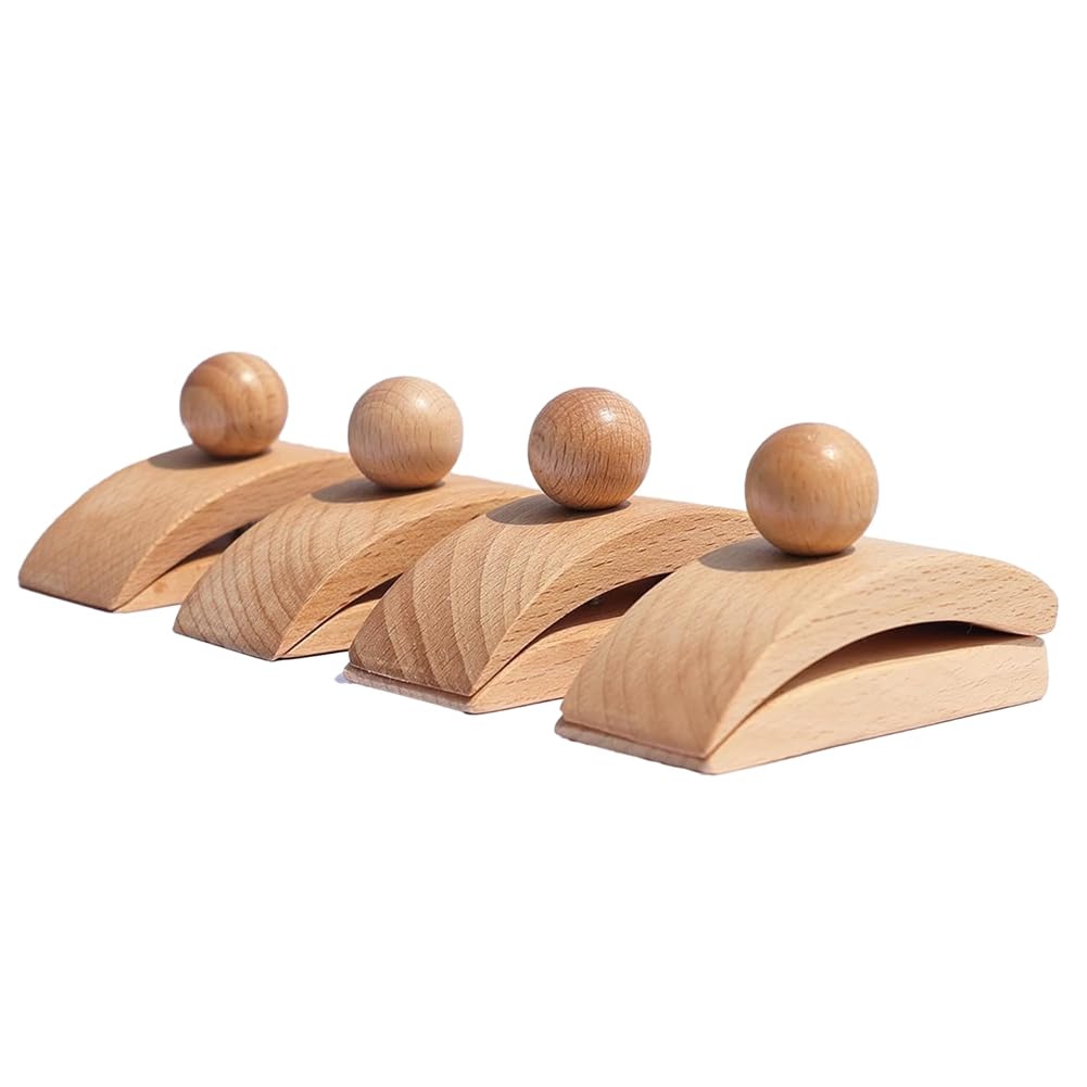 UDSKNV[KSL 4pcs Solid Beech Wood Tapestry Wall Hangers Blanket Hanger Clamps Wooden Wall Clips