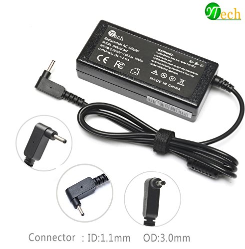 YTech 19V 3.42A 65W Adapter Charger Power Cord for Acer Chromebook 11 13 14 15 R11 Cb3 Cb5 C720 C720p C730e C740 P3 P3-131 R14 S7 S7-191 S7-391 S7-392 Iconia W700 Tablet AO1-131 AO1-431