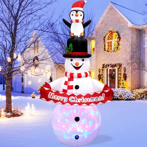 LOMOHOO Aufblasbarer Schneemann-Dekoration, aufblasbarer...