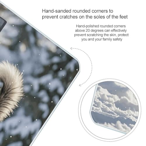 Báscula de baño digital con diseño de husky en la nieve miniatura 4
