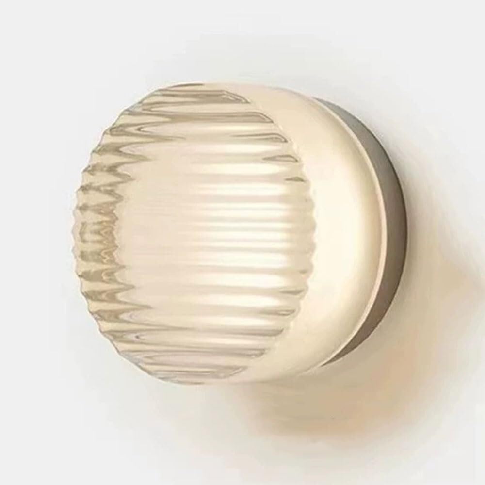 KXEcoLife Wall lights for bedroom Sconce Ceiling Flush Mount LED Light Round Acrylic Shade Lamp Hardwired Ambient Lighting Fixture Small Compact Luminaire Bedroom Living Room Hallwa