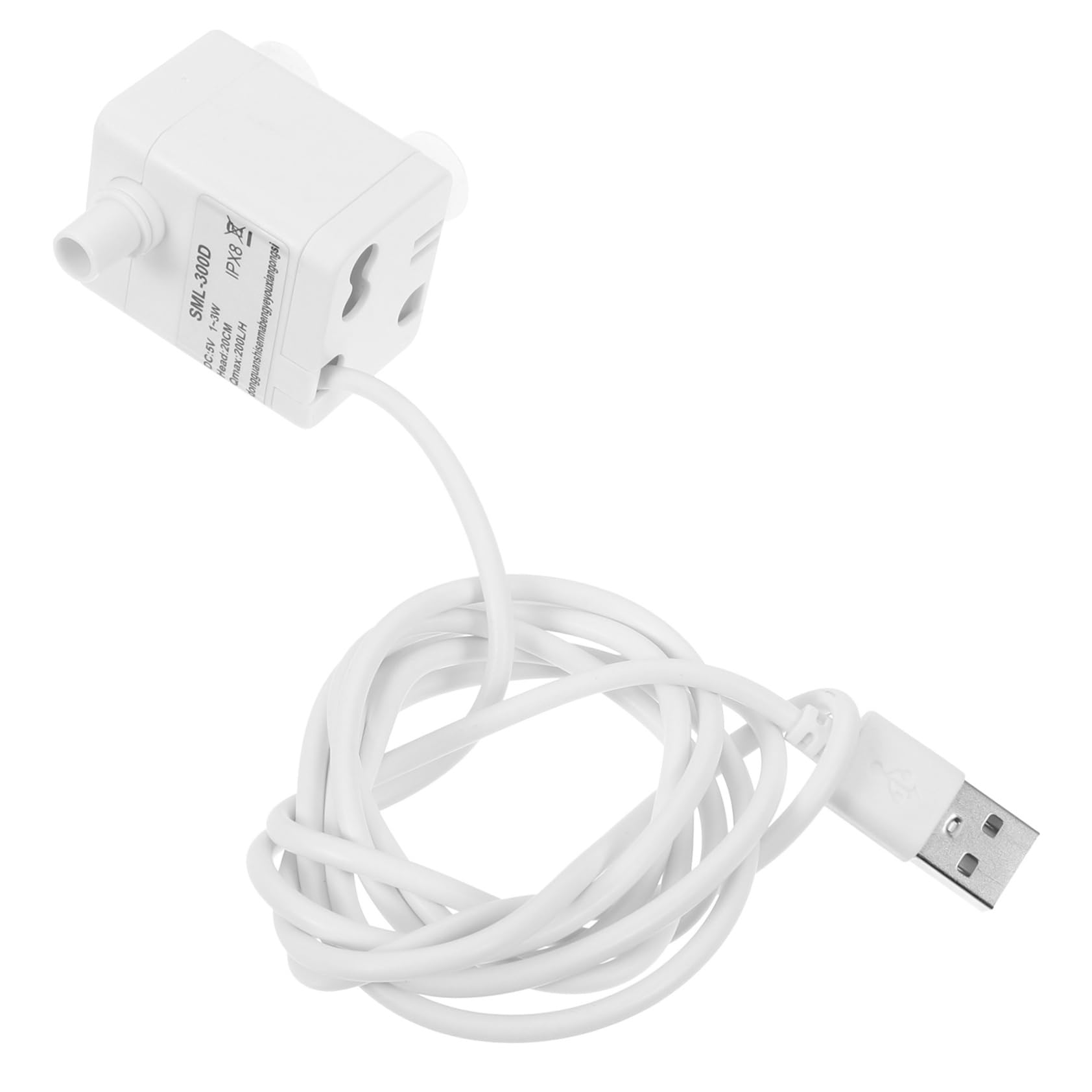 Levemolo Mini Submersible Water Pump for Hydroponic Systems and Fish Tanks Quiet USB Fountain Pump Durable Outdoor Use for Pet Water Fountains and Aquariums