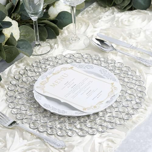 Set de 2 Platos Cargadores de 14" Plateado miniatura 2