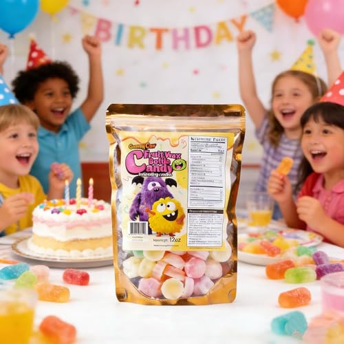 GummyGlow 12oz Upgraded Wax Candy Bulk Pack, Retro Chewy Sweets with 5 Assorted Flavors (55-65 Pieces), Nostalgic Treats for Old School Lovers, Parties & Gifts - image 6