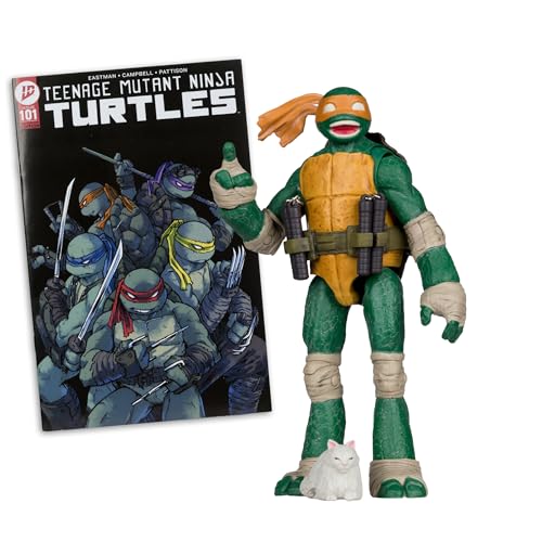 McFarlane Teenage Mutant Ninja Turtles (Page Punchers) Michelangelo 5in Action Figure with Comic Toys, Multicolor, 5 Inch - Image 2