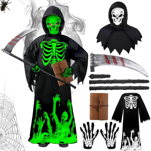 Kitimi Kids Halloween Grim Reaper Costume Set 5Pcs Boys Girl