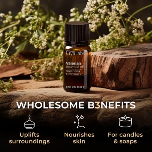Image of 100% Pure Valerian Essential Oil - 0.17 Fl Oz - Valerian Oil for Hair, Skin, Diffuser, Aromatherapy & DIY Candle Making Scent