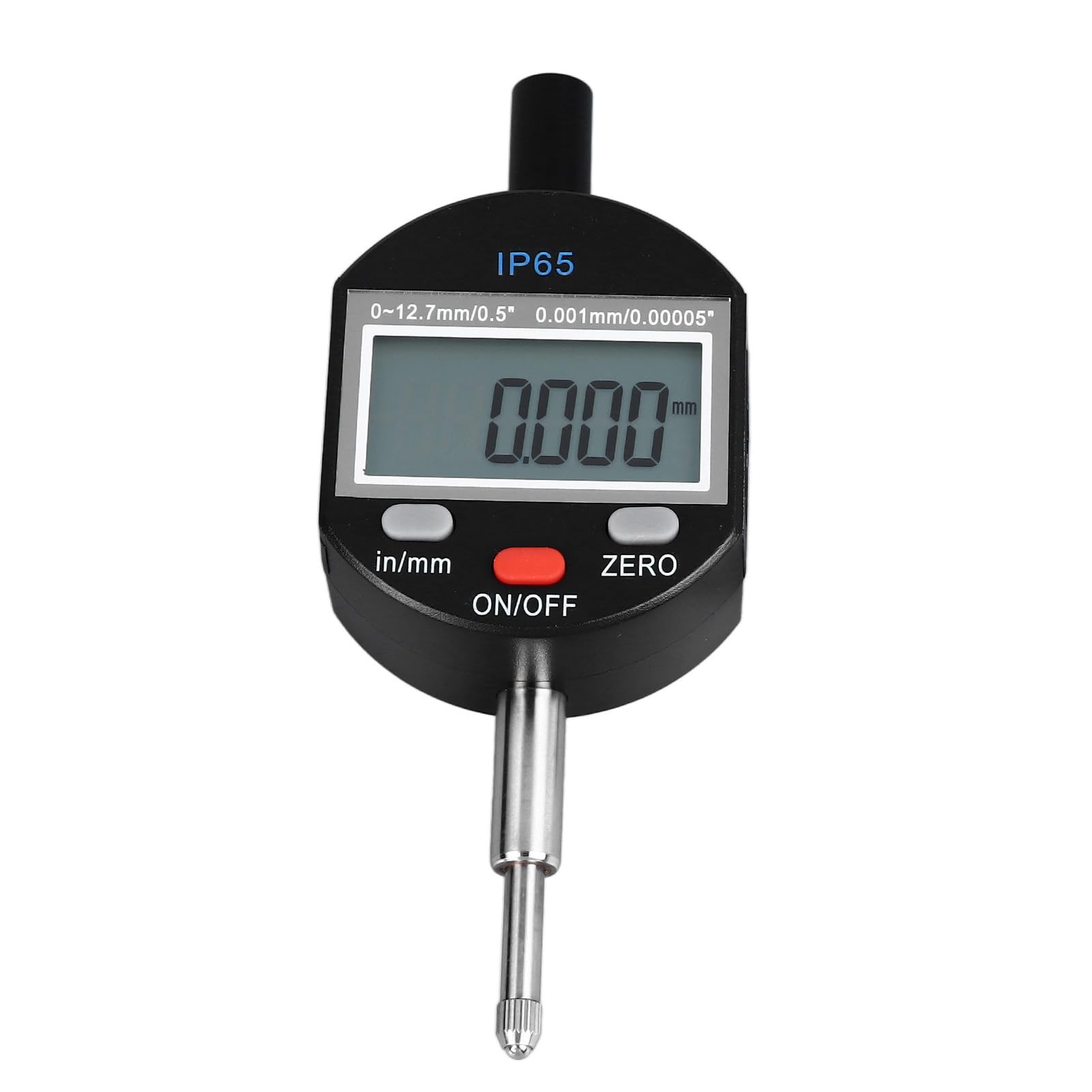 Indicador de Dial Digital, Rango de 0 12 7 Mm Resolución de 0 001 Mm IP65 Indicador de Dial a Batería a Prueba de Agua con Base Magnética para Uso Industrial en Taller