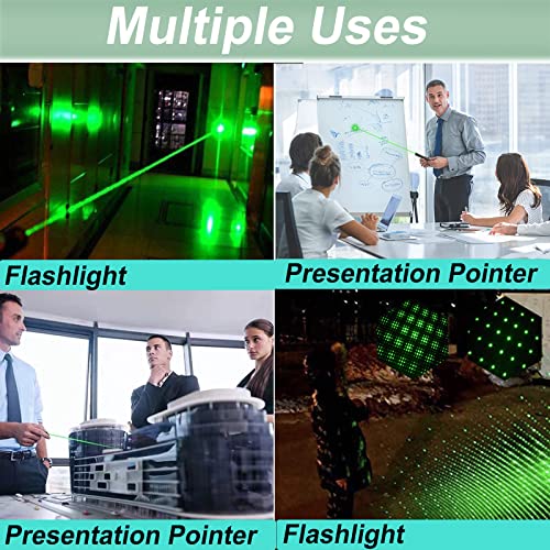 Green Laser Pointer, Green Laser Pointer High Power Long Range USB Rechargeable High Power Laser Light Pointer Green Strong Laser Pointer for Presentations Outdoor Green High Power Laser Pointer Pen
