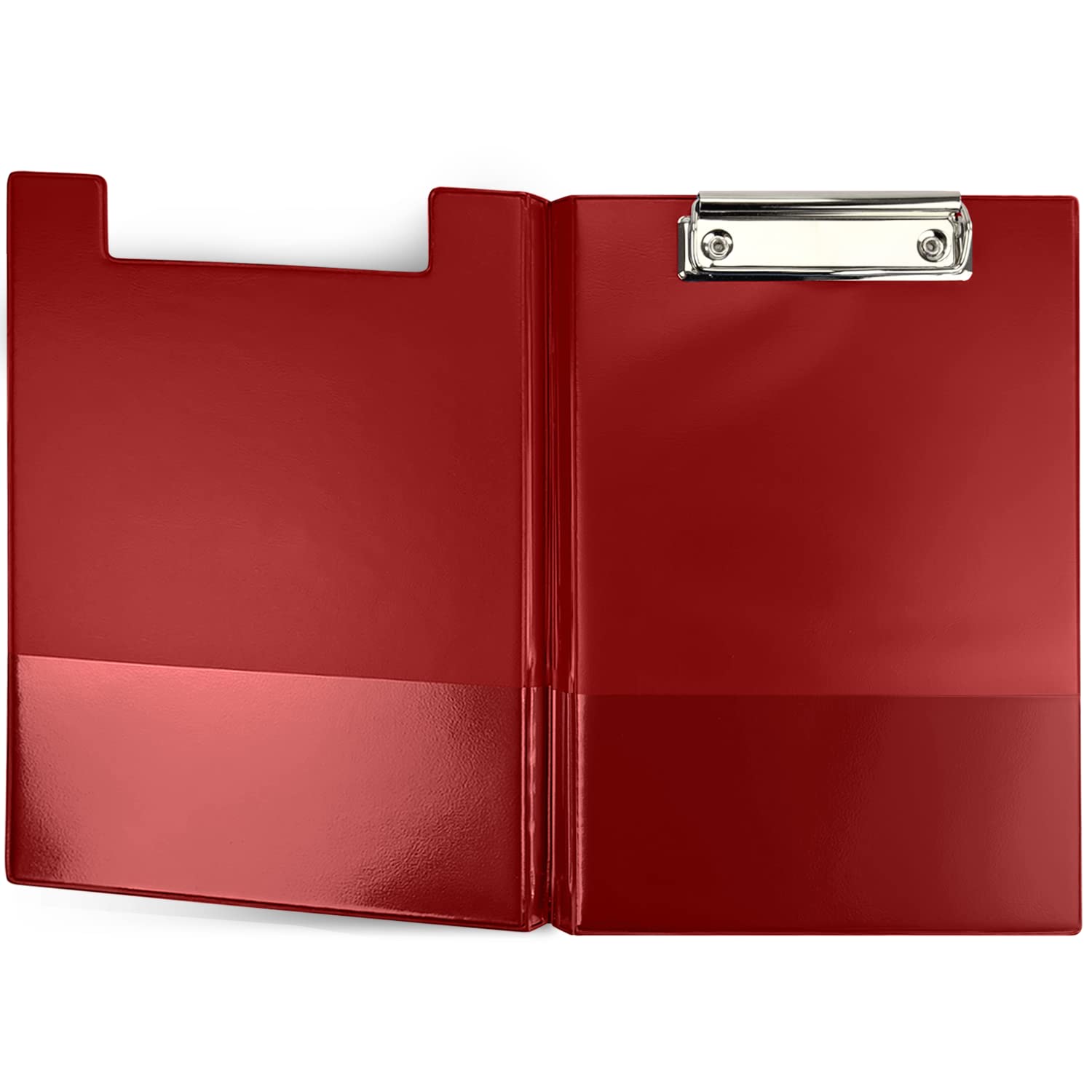 Netuno Clipboard Folder A5 with Clip Dark Red Clipboard DIN A5 with Lid Writing Board with Metal Clip Hard Plate Plastic Writing Pad Clipboard DIN A5 Document Holder — image 1