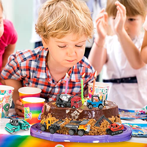 YIMORE Mini Lastwagen Autos für Jungs Bunt Baufahrzeuge Spielzeug Geschenkset für Kinder ab 3 Jahren (6 pcs)