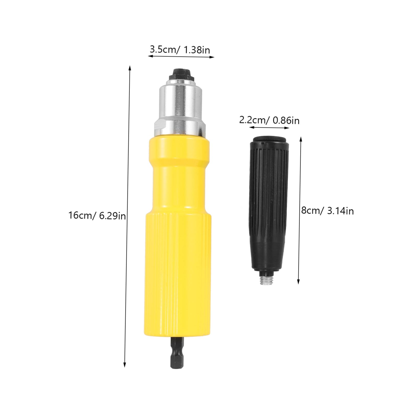 Anneome 1set Adattatori Per Rivettatrice Elettrica Kit Accessori Per Trapano Cordless Rivettatura e Versatile Per Precisione
