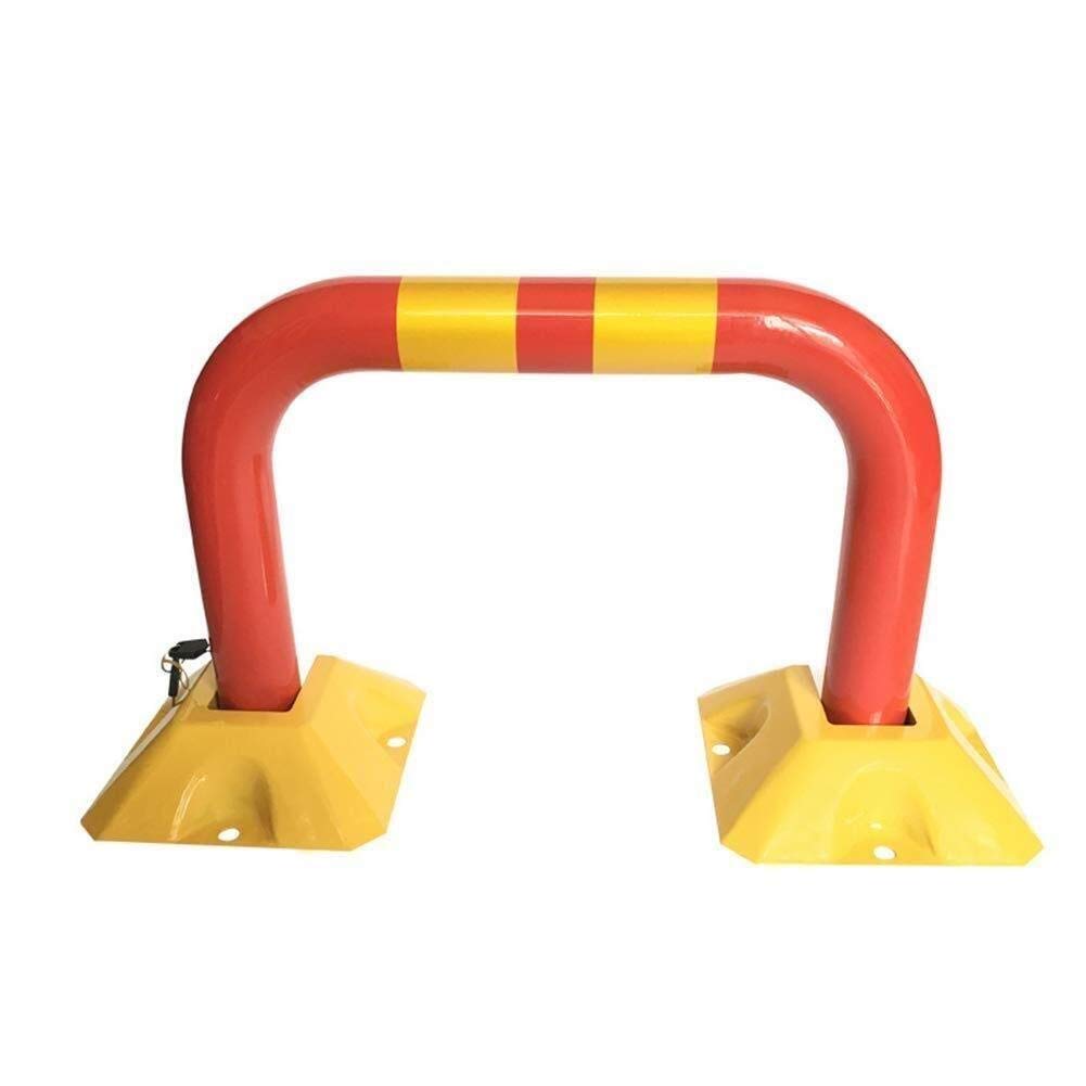 MOKLYF Parking Barriers Parking Space-Saving Lock Heavy Park Lane Barriers Folding Metal Bollards Bollard