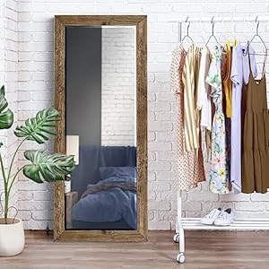 Wexford Home Barnwood Wood Full Length Mirror - Distressed Tonal Walnut (AR2-L05S) Wexford Home Barnwood Wood Full Length Mirror Distressed Tonal Walnut AR2 L05S