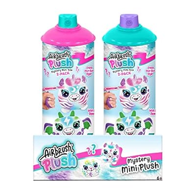 Canal Toys Personalize Airbrush Plush Mini Mystery 2 Pack! Which 2 plushies Will You get?! Decorate, wash, Repeat! Customize Your own plushies with Markers, Airbrush Tool and Stencils. Ages 6+